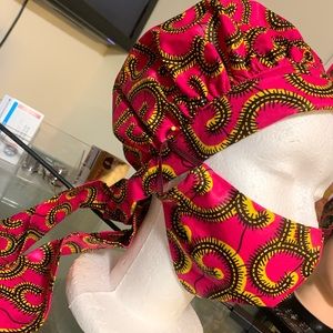 African Style Cloth Face Mask and Headgear